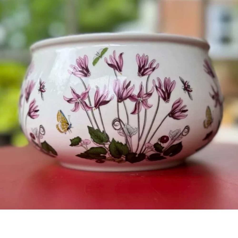 VTG Portmeirion Botanic Garden Vegetable Salad Bowl Cyclamen Repanden Ivy 7” ‘72